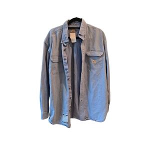 Carhartt Flame Resistant Lightweight  Blue Button-Up Shirt